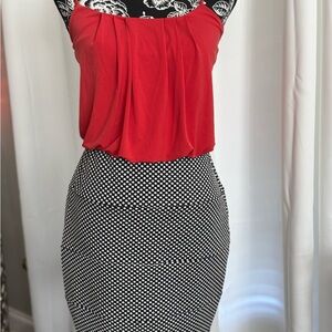 Elegant Black and White Patterned Skirt
